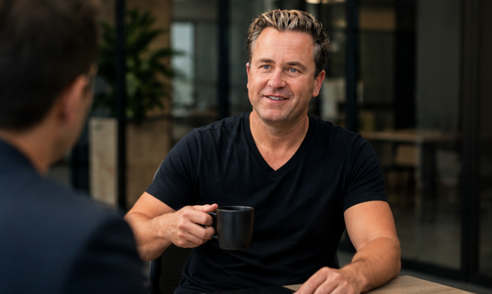 Conversation over coffee