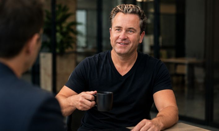 Conversation over coffee